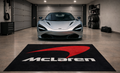 McLaren Garage Floor Mat 5x7 FT (60x87 Inches) Premium Showroom Rug & Wall Decor Luxury Racing Style