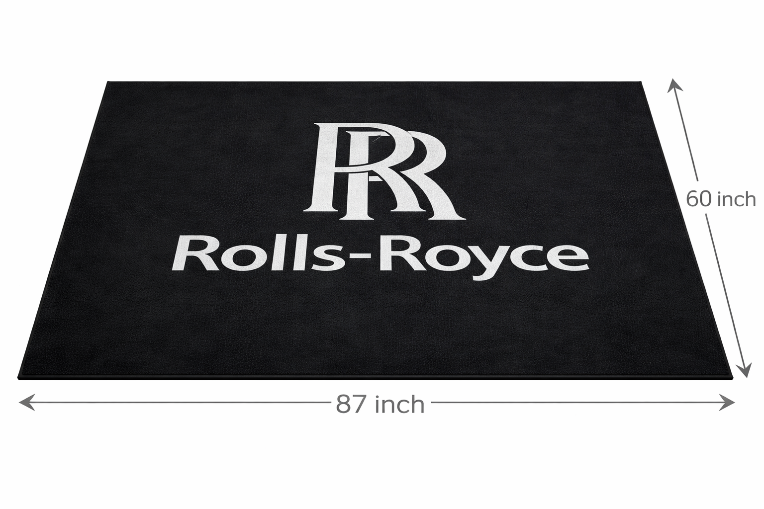 Rolls Royce Garage Floor Mat 5x7 FT (60x87 Inches) Premium Showroom Rug & Wall Decor Luxury Racing Style