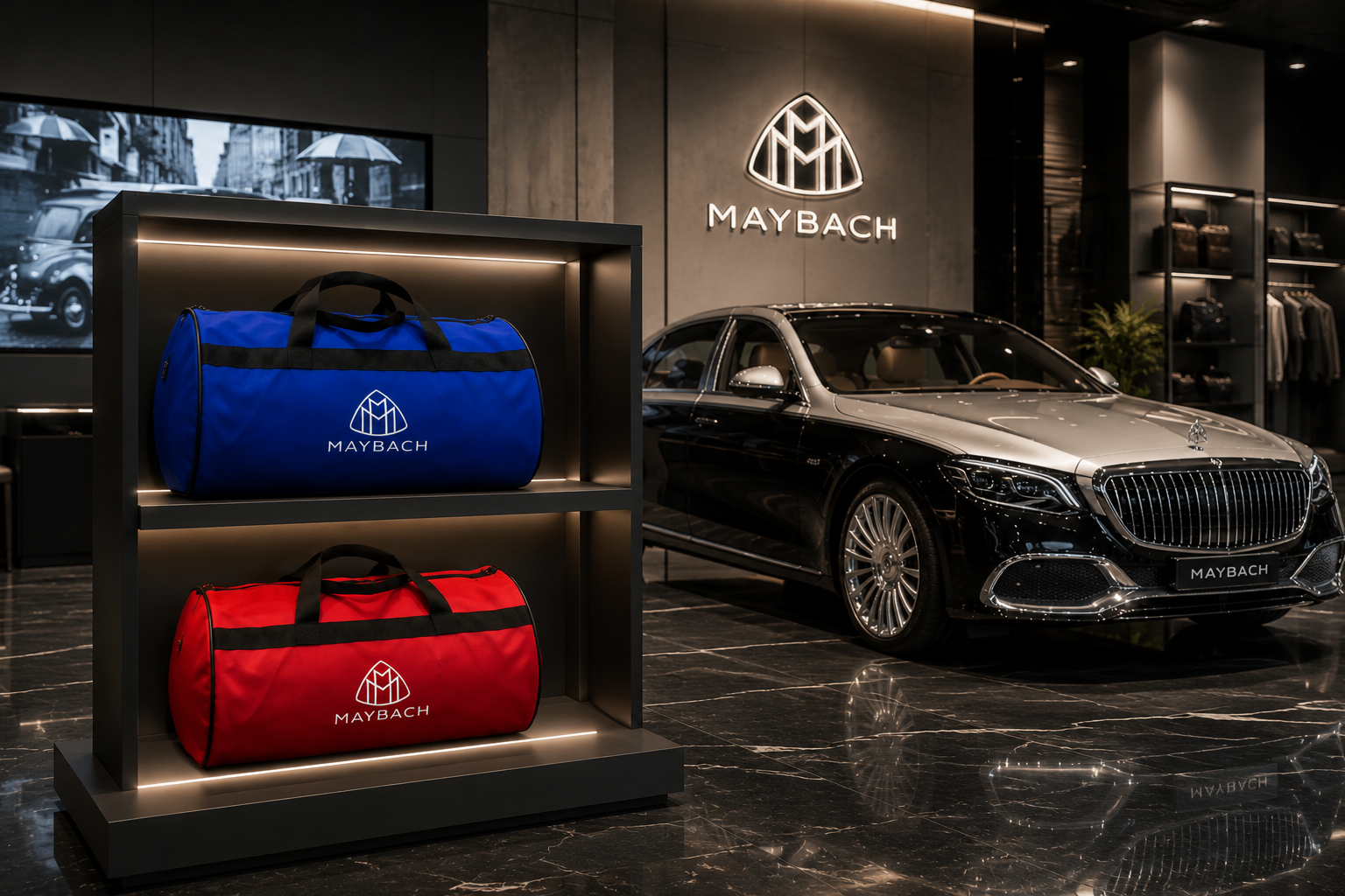 Luxury MAYBACH Duffel Bag - Trunk Bag 12" × 20"