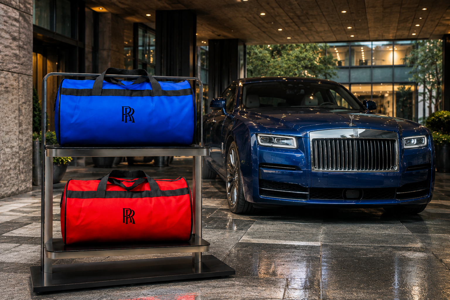 Luxury Rolls Royce Duffel Bag - Trunk Bag 12" × 20"