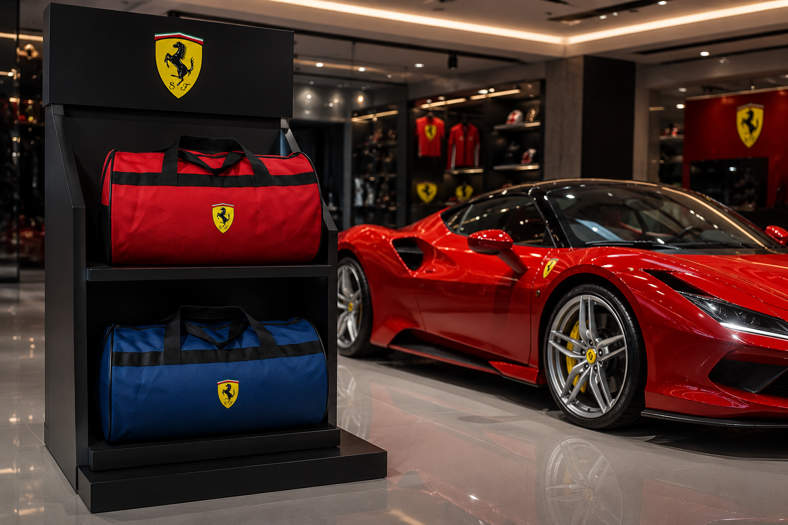 Luxury Ferrari Duffel - Trunk Bag 12" × 20"