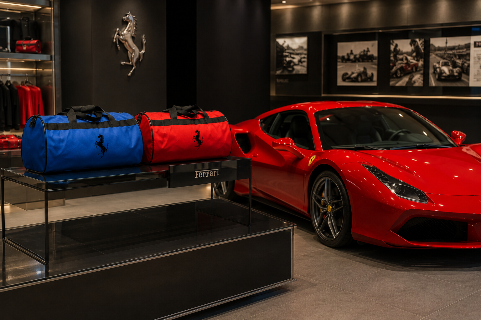 Luxury Ferrari Duffel - Trunk Bag 12" × 20"