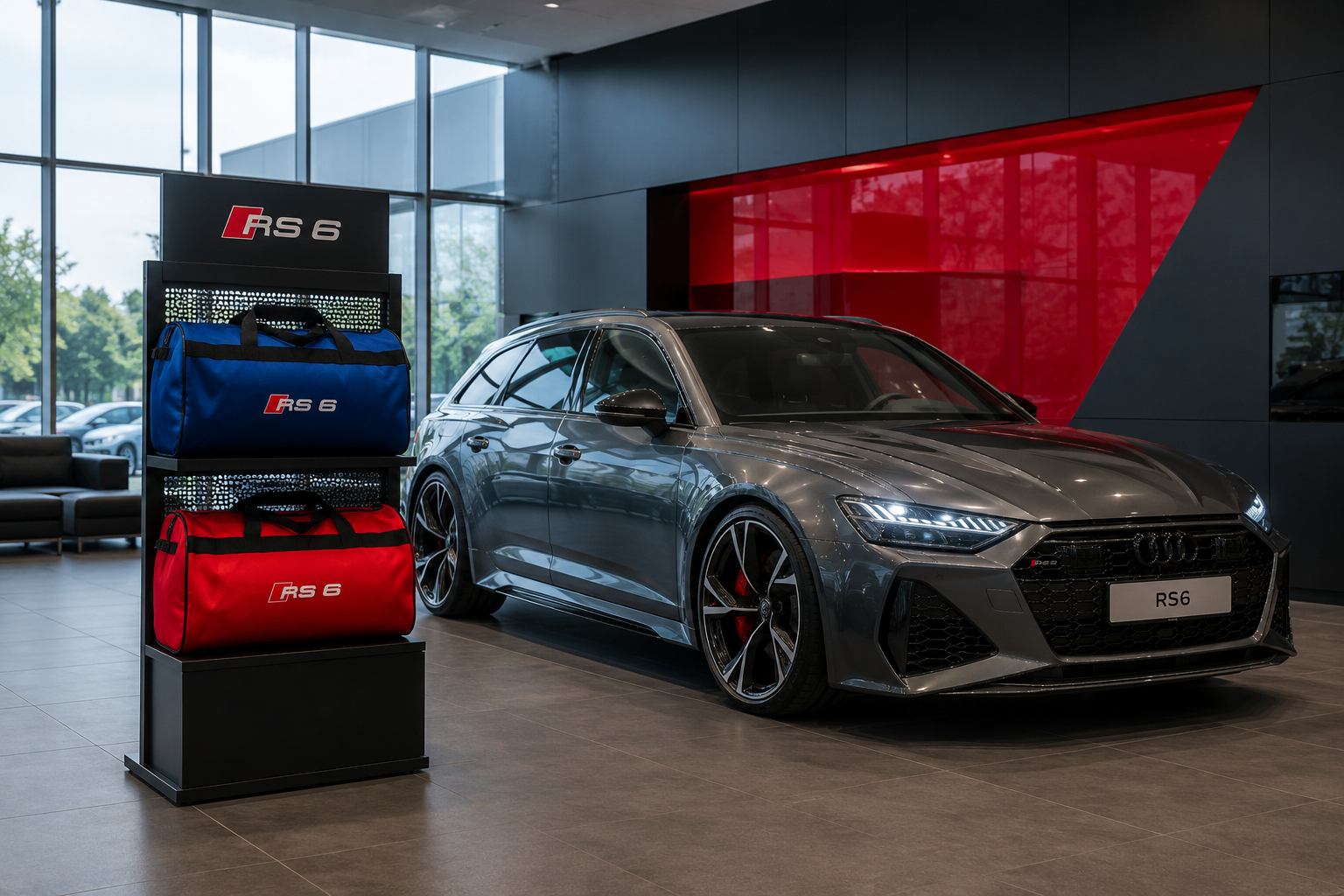 Luxury Audi RS6 Duffel Bag - Trunk Bag 12" × 20"