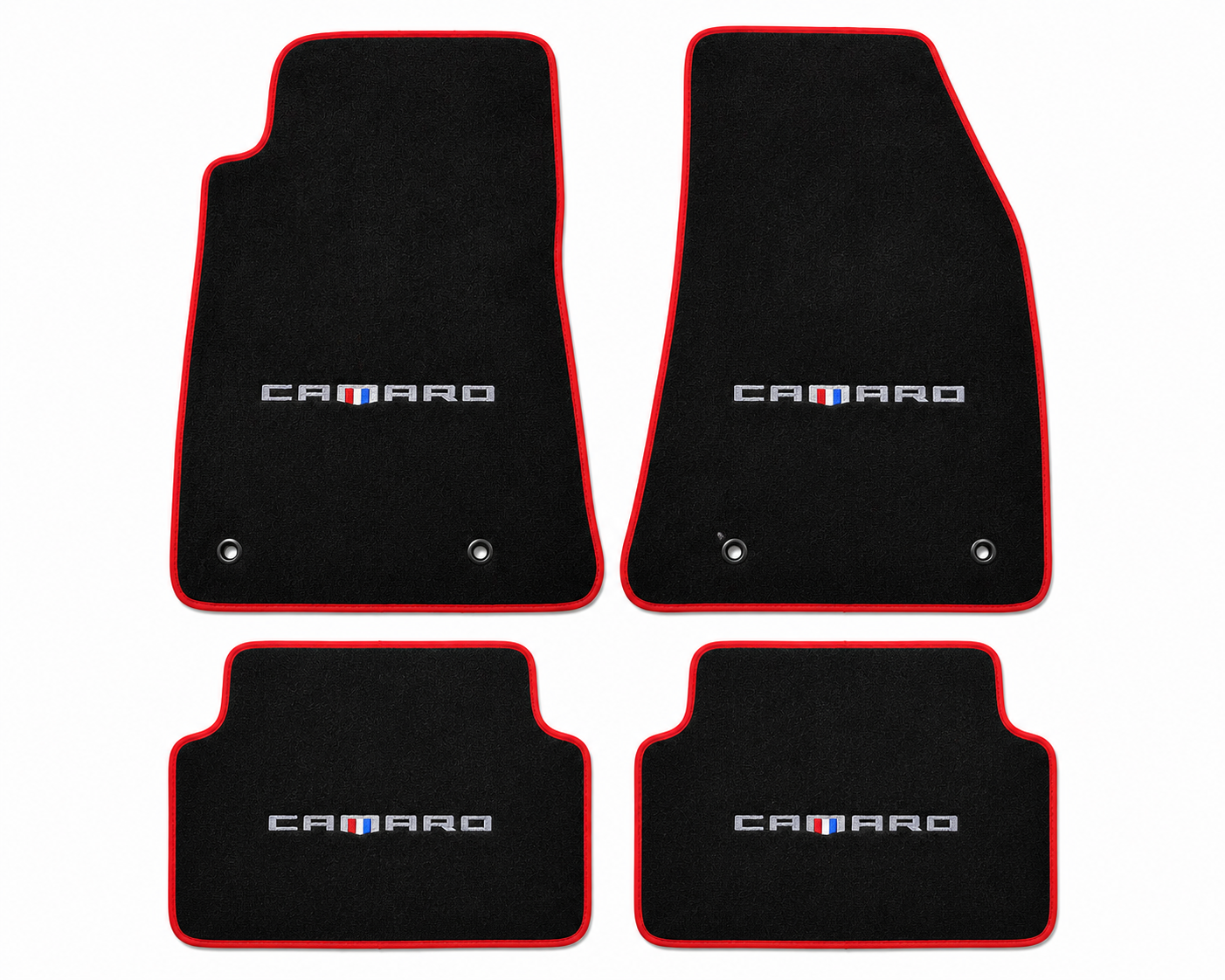 Camaro Floor Mats - Carpet Velour Mats For Camaro with Custom Stitch Logo