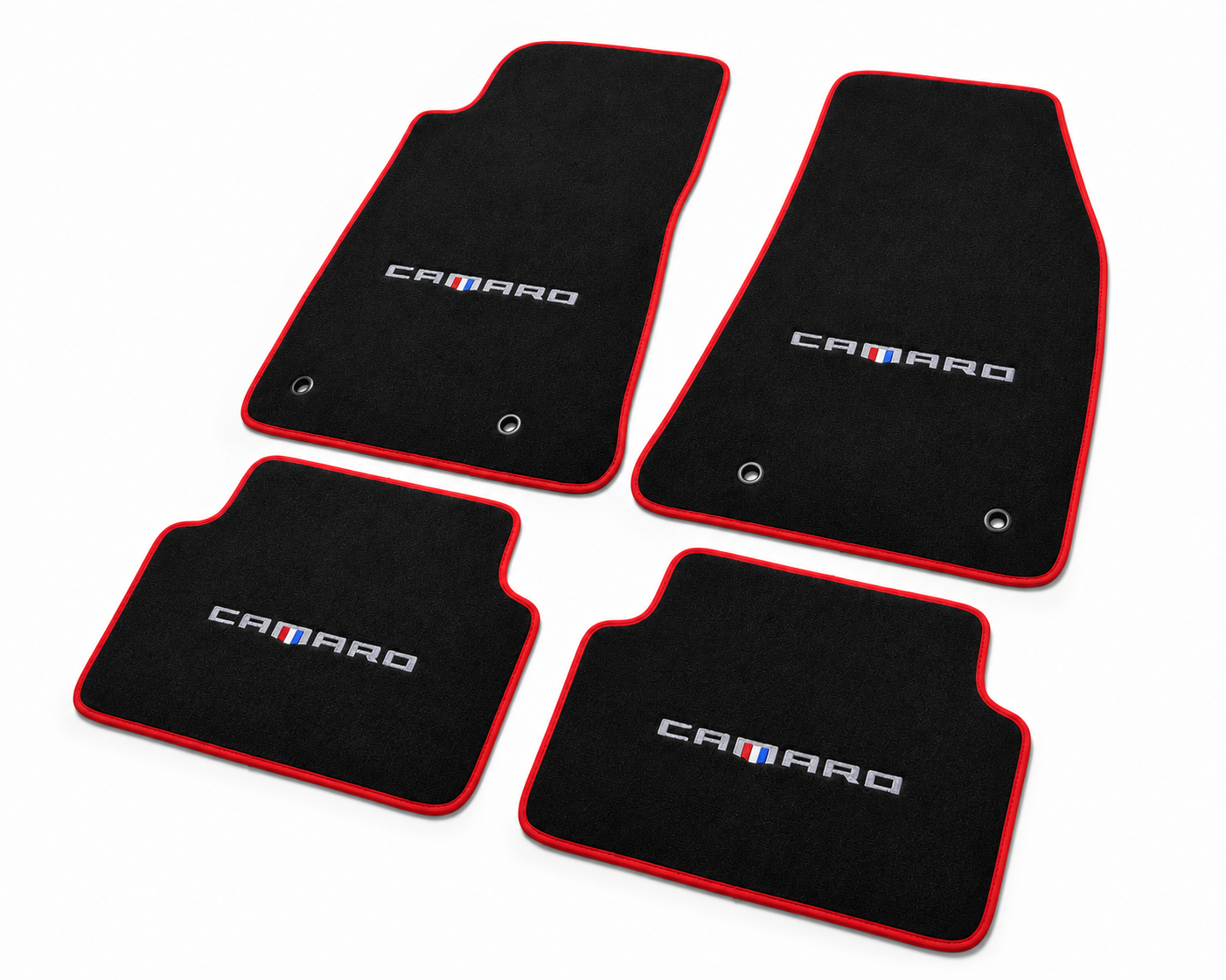 Camaro Floor Mats - Carpet Velour Mats For Camaro with Custom Stitch Logo