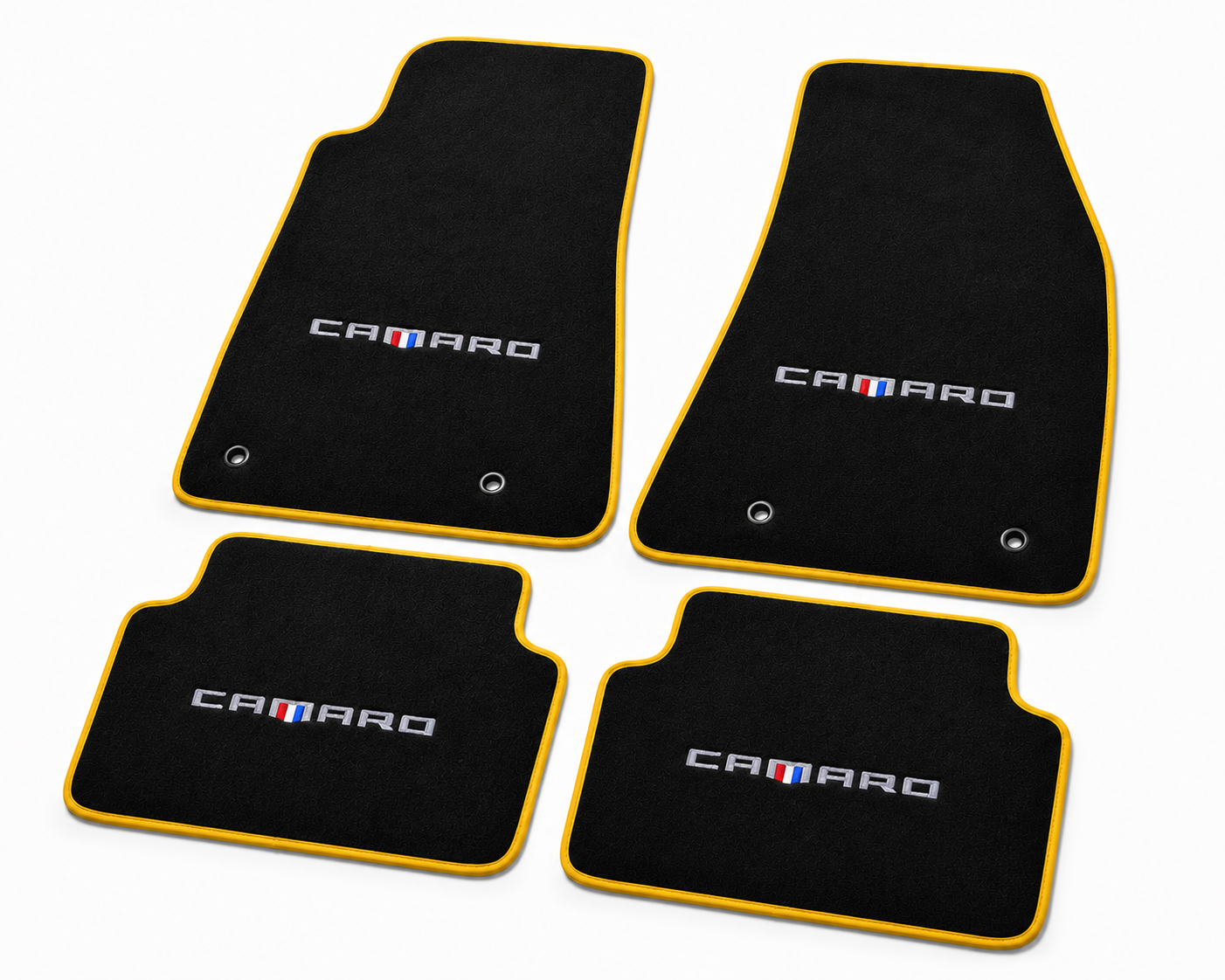 Camaro Floor Mats - Carpet Velour Mats For Camaro with Custom Stitch Logo