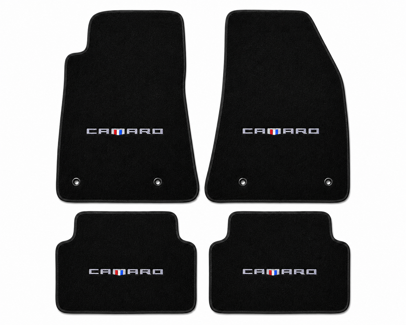Camaro Floor Mats - Carpet Velour Mats For Camaro with Custom Stitch Logo