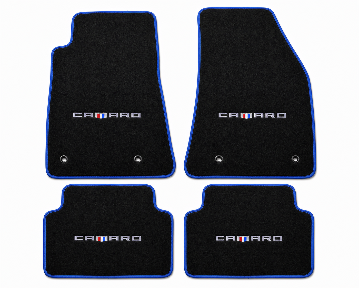 Camaro Floor Mats - Carpet Velour Mats For Camaro with Custom Stitch Logo