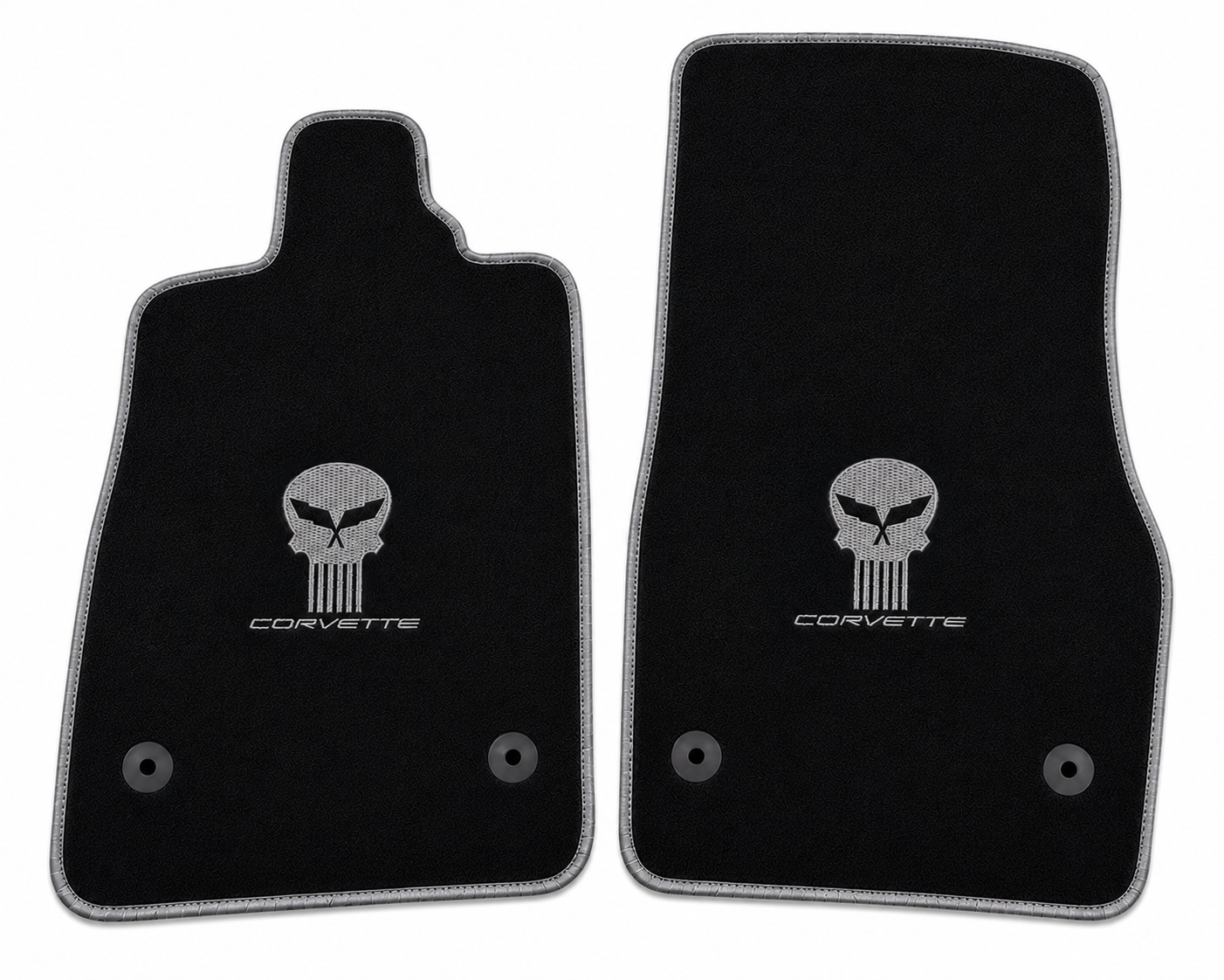 Corvette Jake Skull Carpet Floor Mat, Custom Car Mat