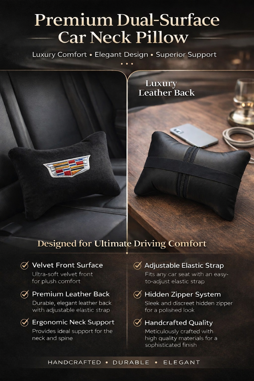 Cadillac Neck Pillows Premium Comfort and Style (2 PCS)