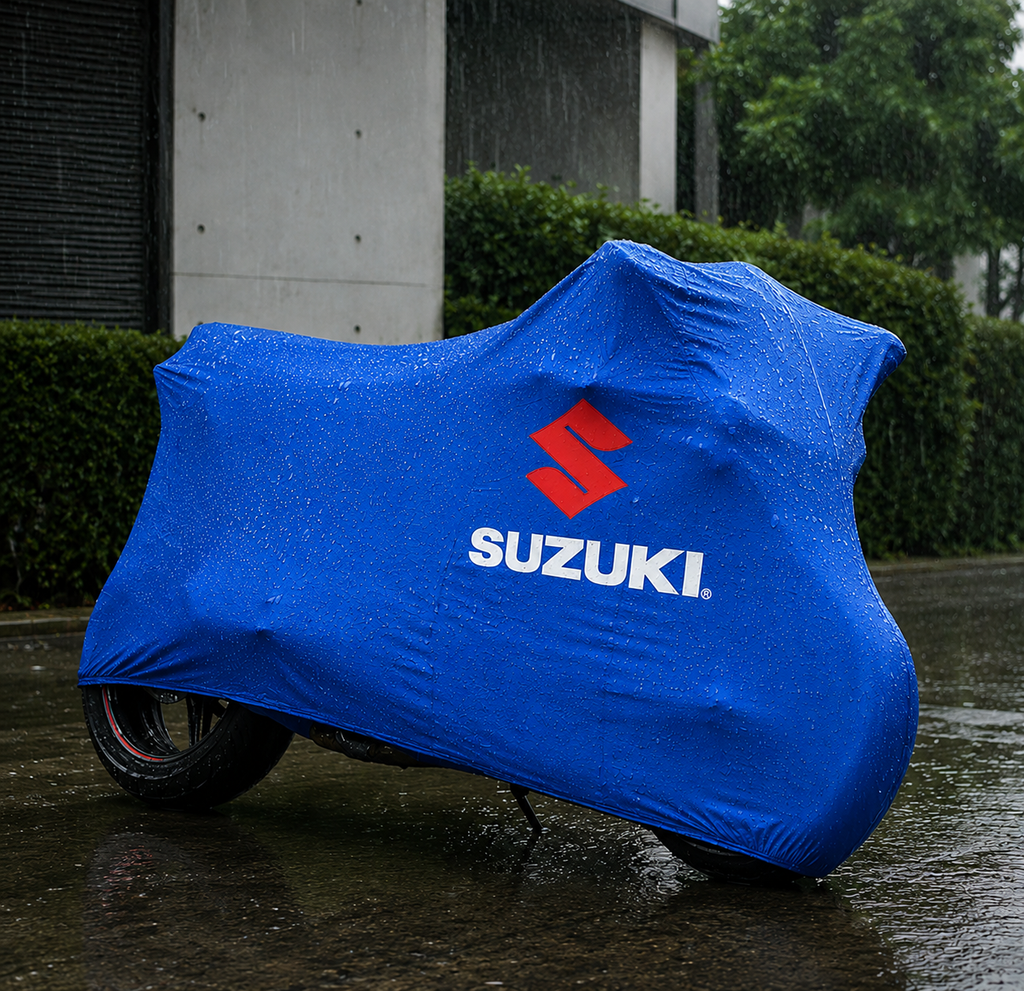 Suzuki Motorcycle Protective Outdoor Cover – Rain, Sun & Dust Resistant