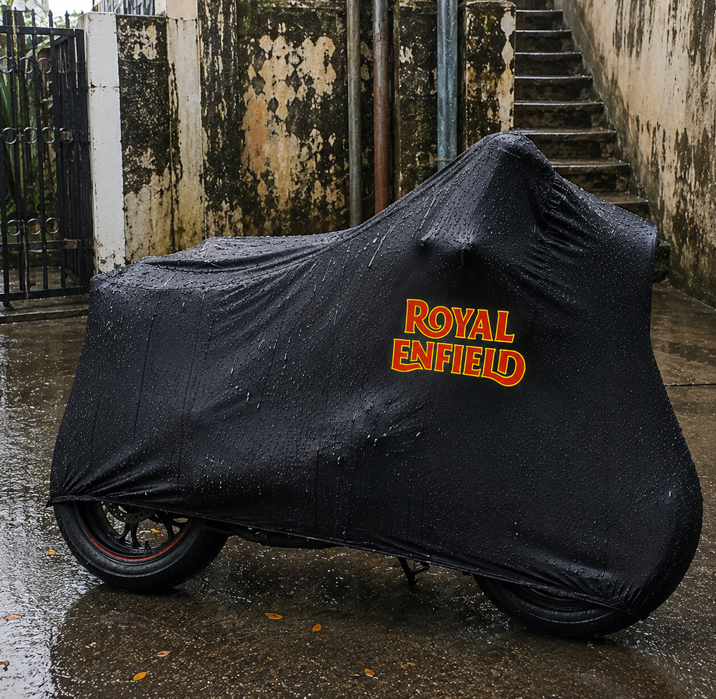 Royal Enfield Motorcycle Protective Outdoor Cover – Rain, Sun & Dust Resistant