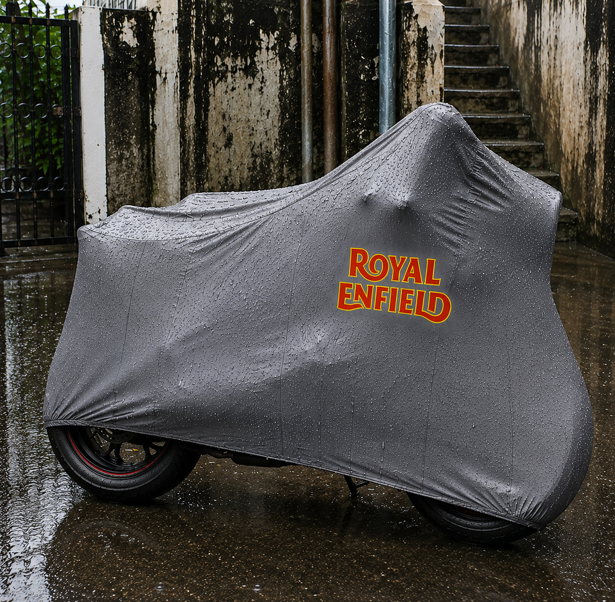 Royal Enfield Motorcycle Protective Outdoor Cover – Rain, Sun & Dust Resistant