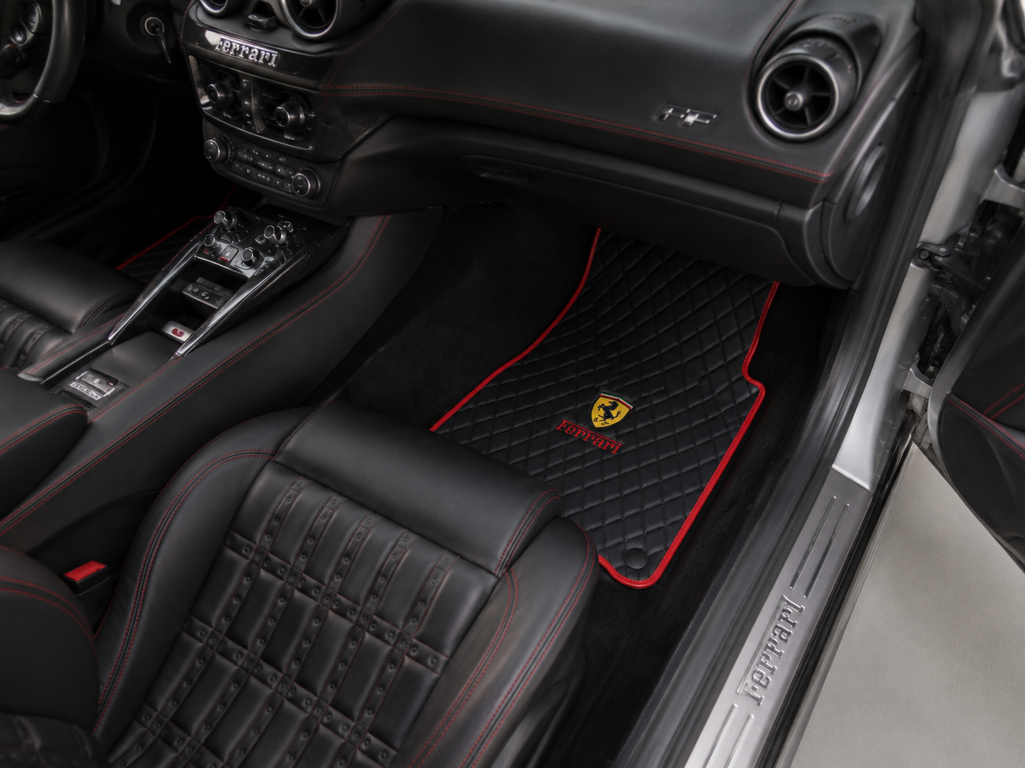 For FERRARI Leather Car Mat, Luxury Custom-Made for Your Vehicle After Ordering, A++