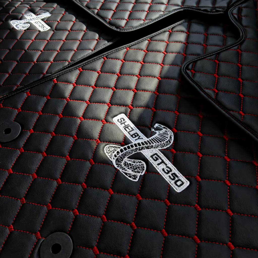 For Shelby GT350 Car Floor Mats Custom fit Leather for all Shelby GT350 Model Waterproof Carpet Liner