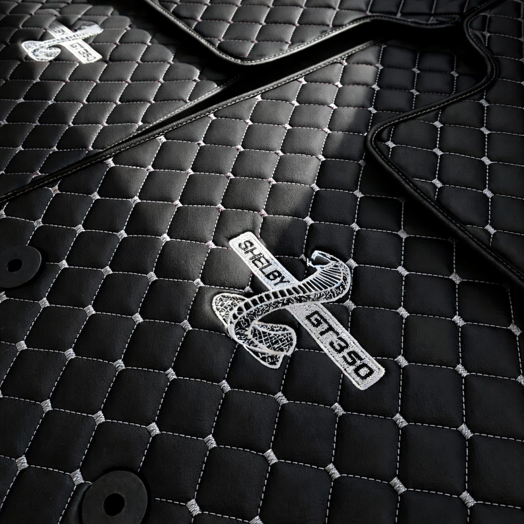 For Shelby GT350 Car Floor Mats Custom fit Leather for all Shelby GT350 Model Waterproof Carpet Liner