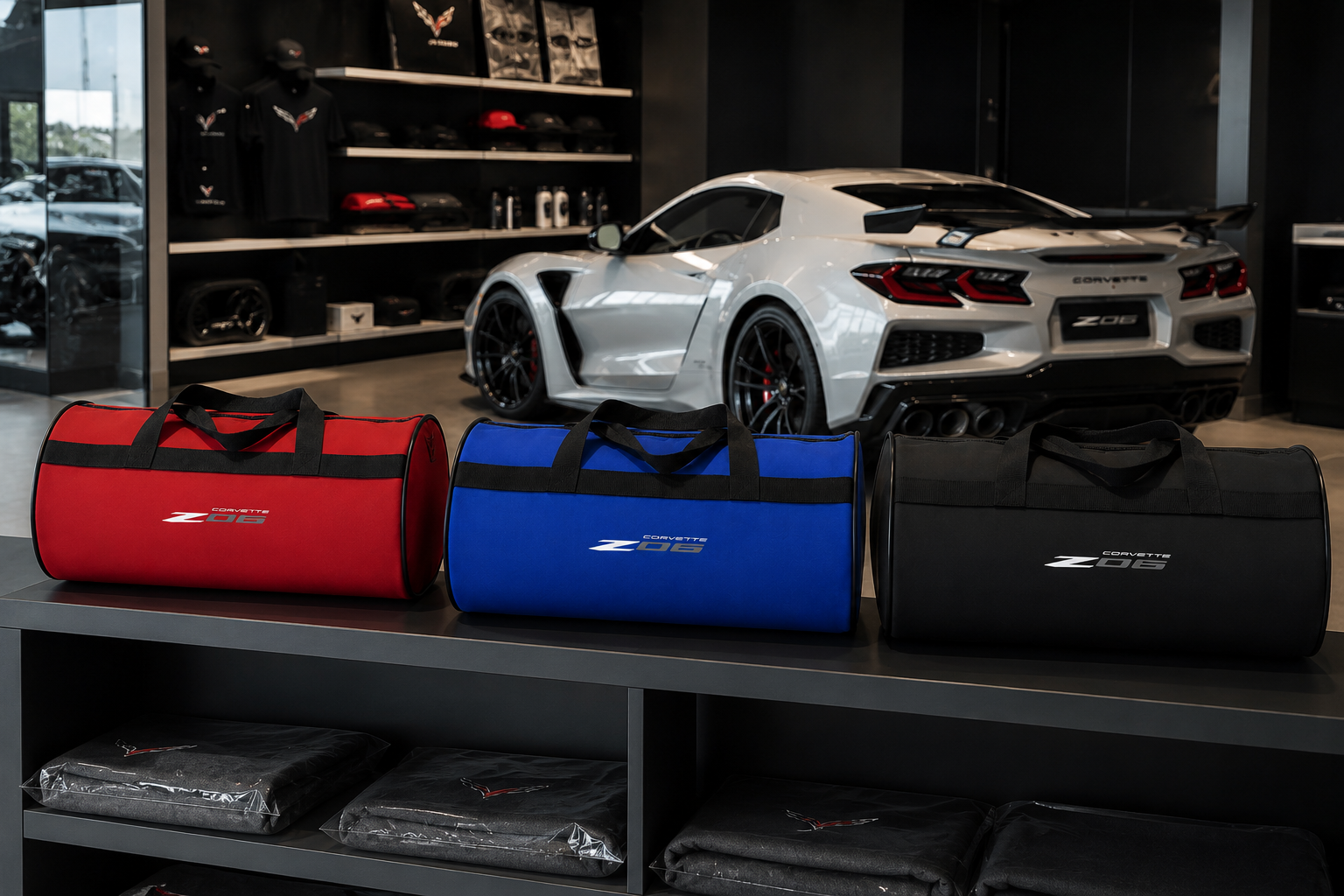 CORVETTE Trunk Bag, 12" × 20"inch ( C8.R-Z06-Jake Skull-Stingray-Z07-Z51-ZR1 )