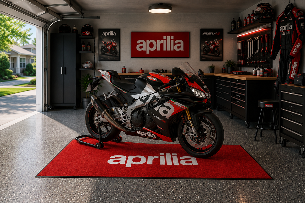 Aprilia Motorcycle Garage Mat – Premium Garage Floor Protection 32x87 Inch