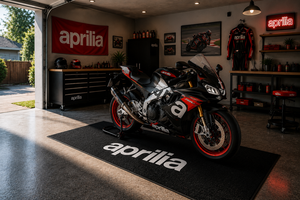 Aprilia Motorcycle Garage Mat – Premium Garage Floor Protection 32x87 Inch