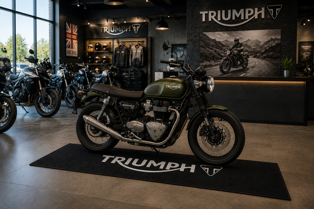 Triumph Motorcycle Garage Mat – Premium Garage Floor Protection 32x87 Inch