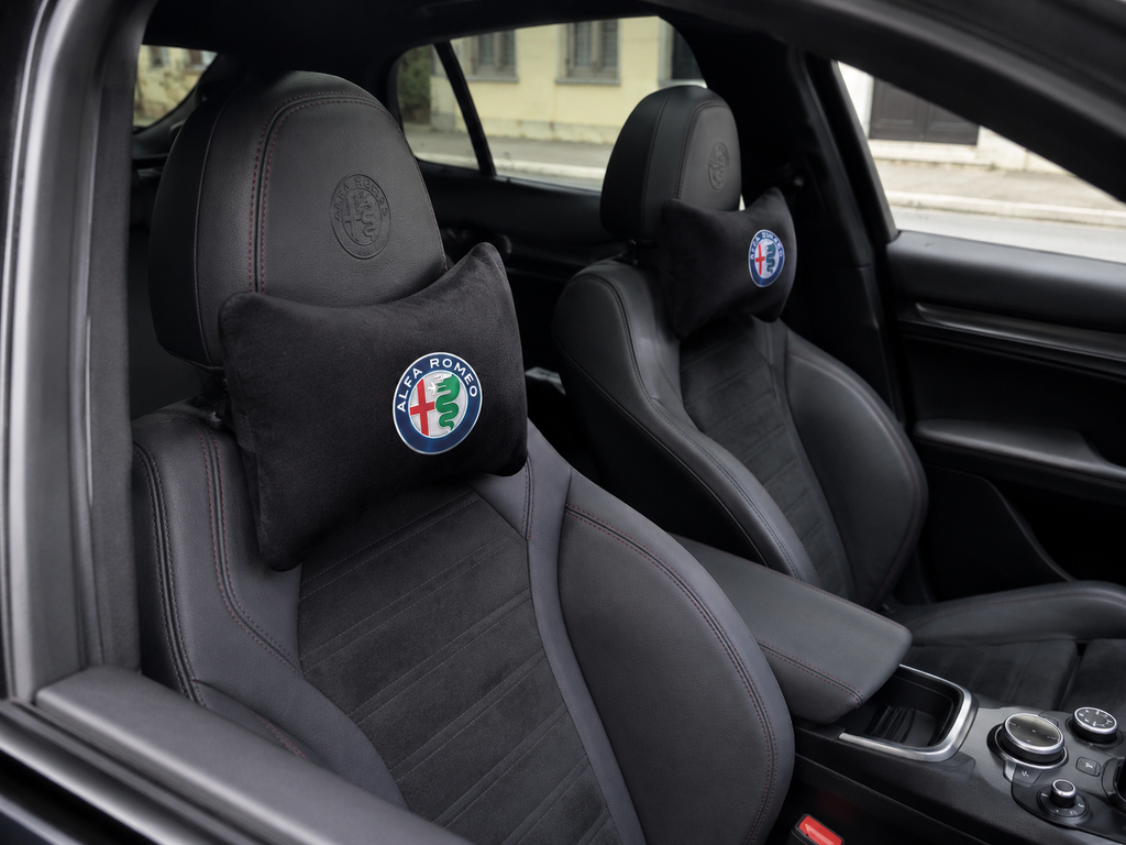 ALFA ROMEO Velvet Neck Pillow, 2pcs
