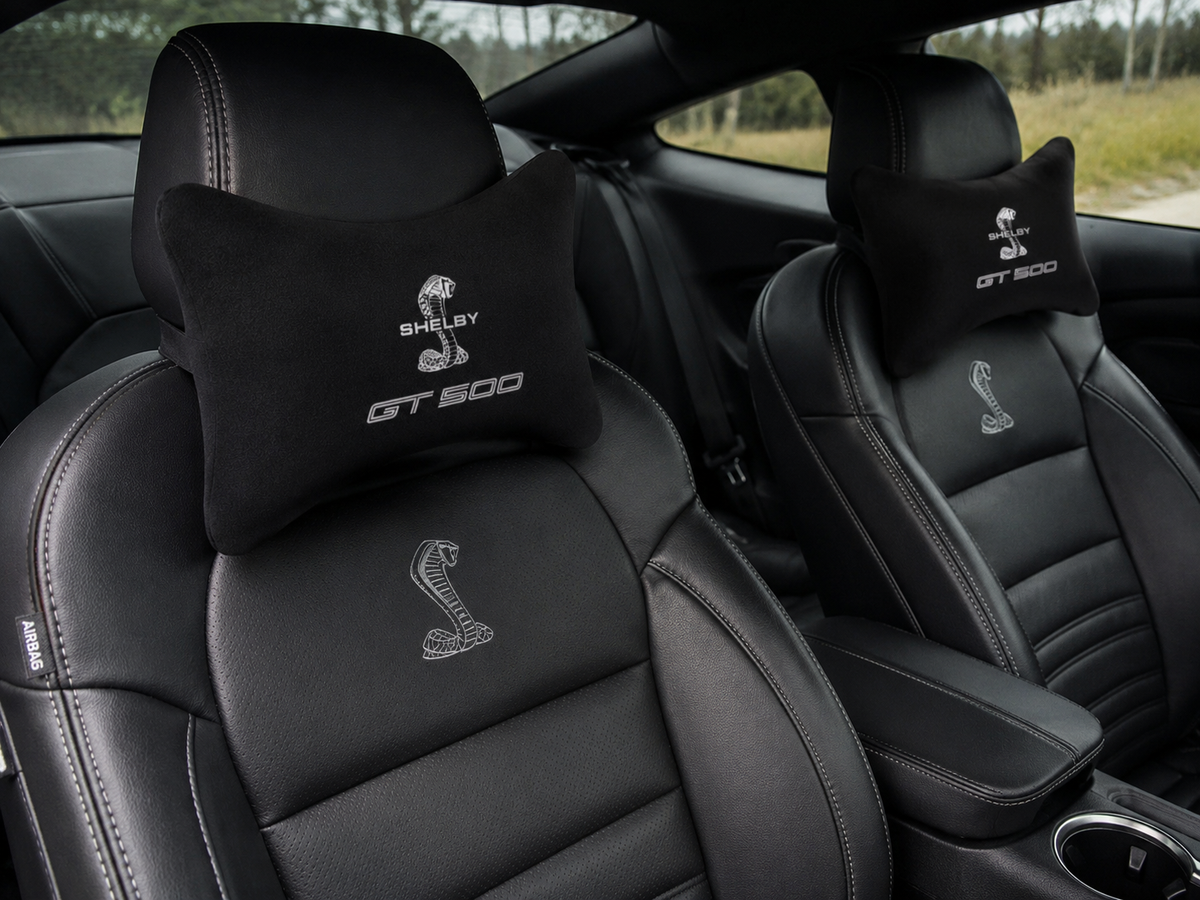 Shelby Velvet Neck Pillow, 2pcs ( GT350-GT500-Cobra )