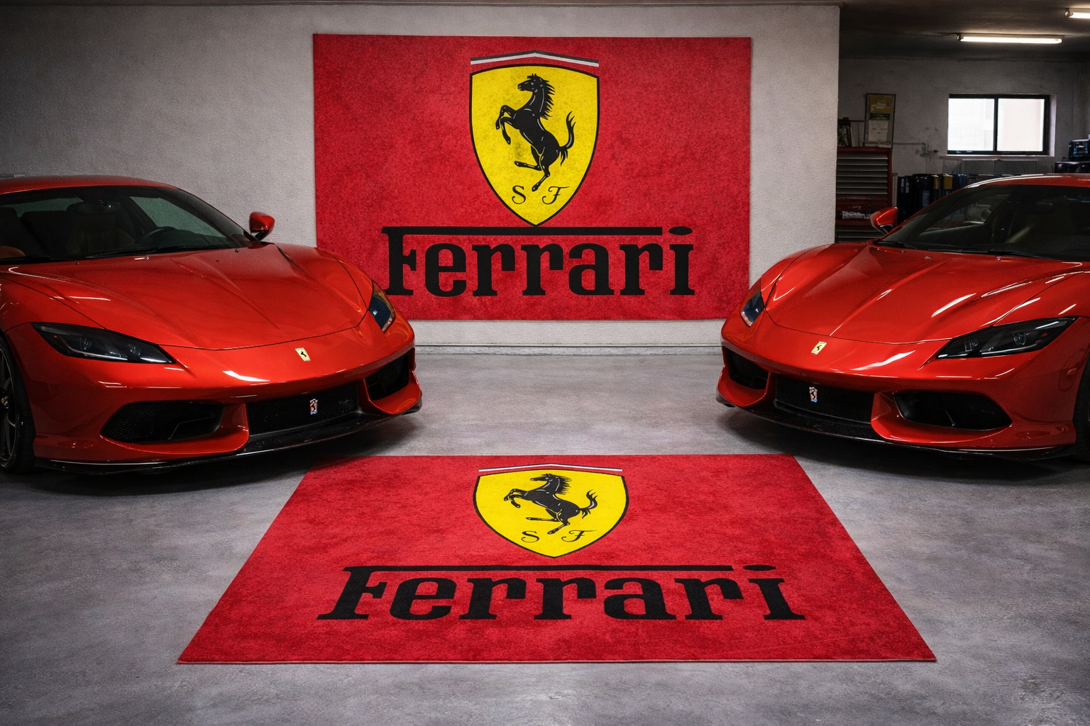 Ferrari Luxury Rug 59.1 × 86.6 inch Home, Garage & Display Carpet