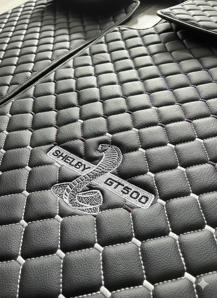 For Shelby GT500 Car Floor Mats Custom fit Leather for all Shelby GT500 Supersnake Model Waterproof Carpet Liner