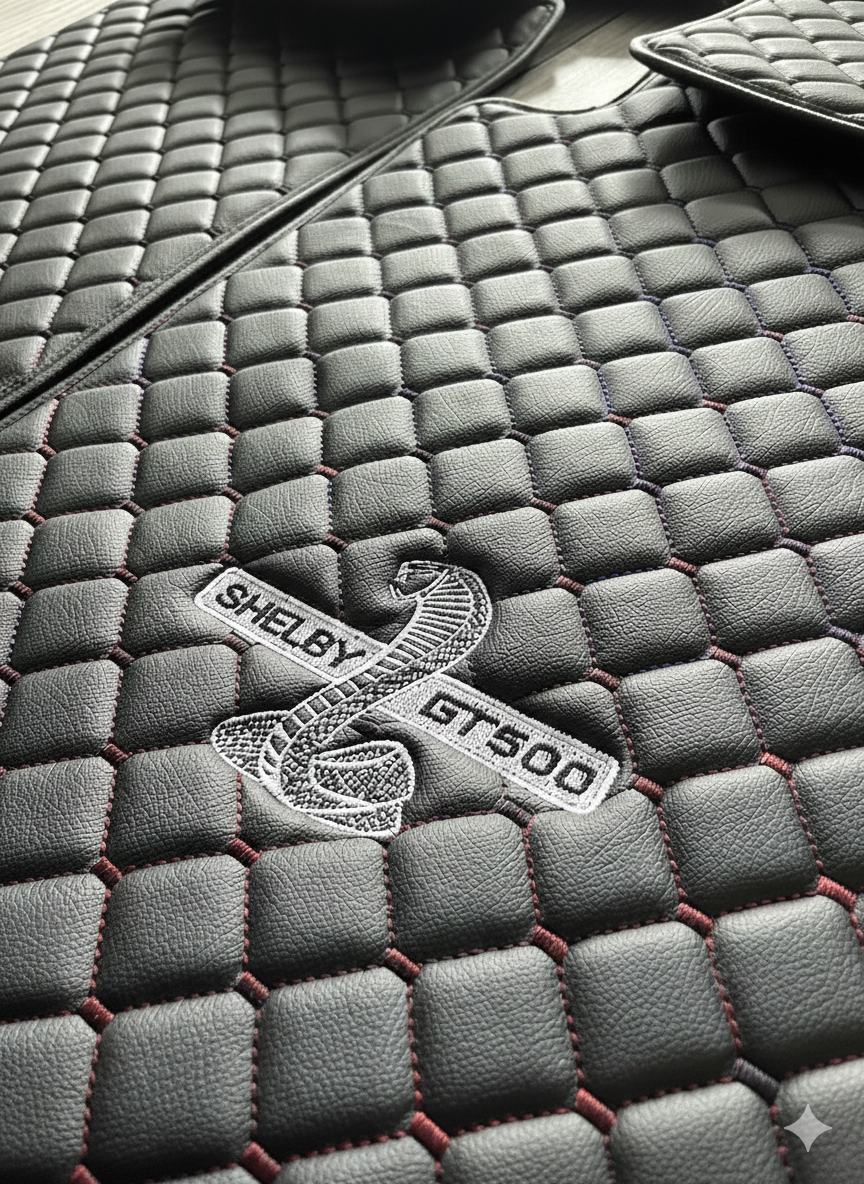 For Shelby GT500 Car Floor Mats Custom fit Leather for all Shelby GT500 Supersnake Model Waterproof Carpet Liner