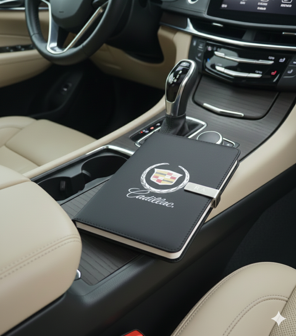 Cadillac Journal Notebook Customizable initials