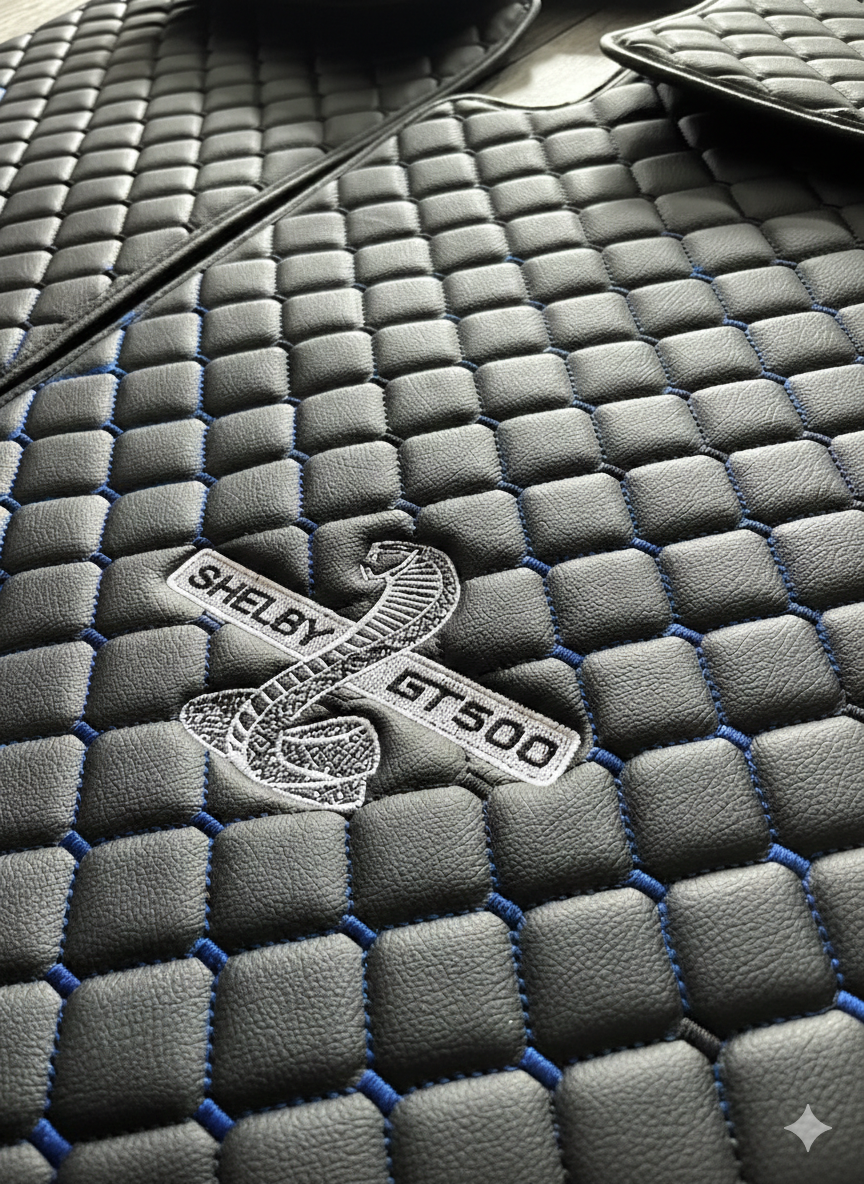For Shelby GT500 Car Floor Mats Custom fit Leather for all Shelby GT500 Supersnake Model Waterproof Carpet Liner