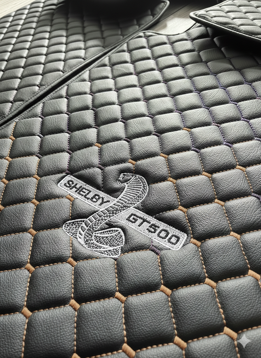 For Shelby GT500 Car Floor Mats Custom fit Leather for all Shelby GT500 Supersnake Model Waterproof Carpet Liner