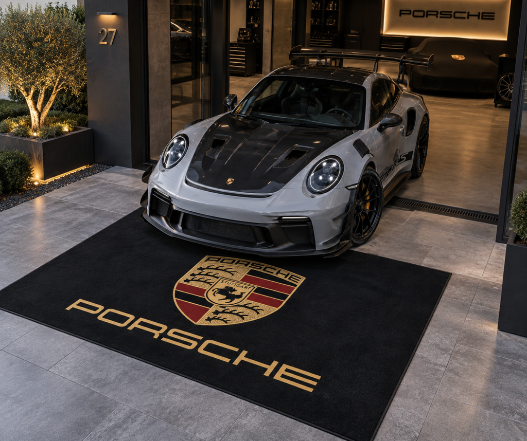 Porsche Luxury Rug 60×87 INCH Garage Floor Mat