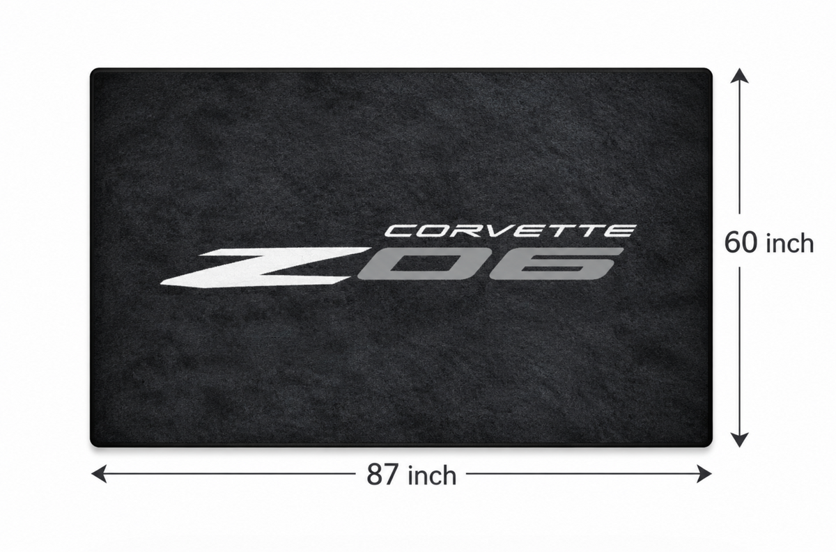 Corvette Rug ( Jake Skull-Stingray-ZR1-Z51-E RAY-GRAND SPORT-Z06-C8.R ), (60x87 Inches)