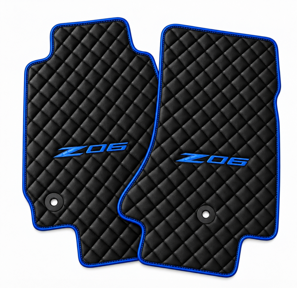 CORVETTE Z06 leather car floor mat, CORVETTE waterproof custom car mat