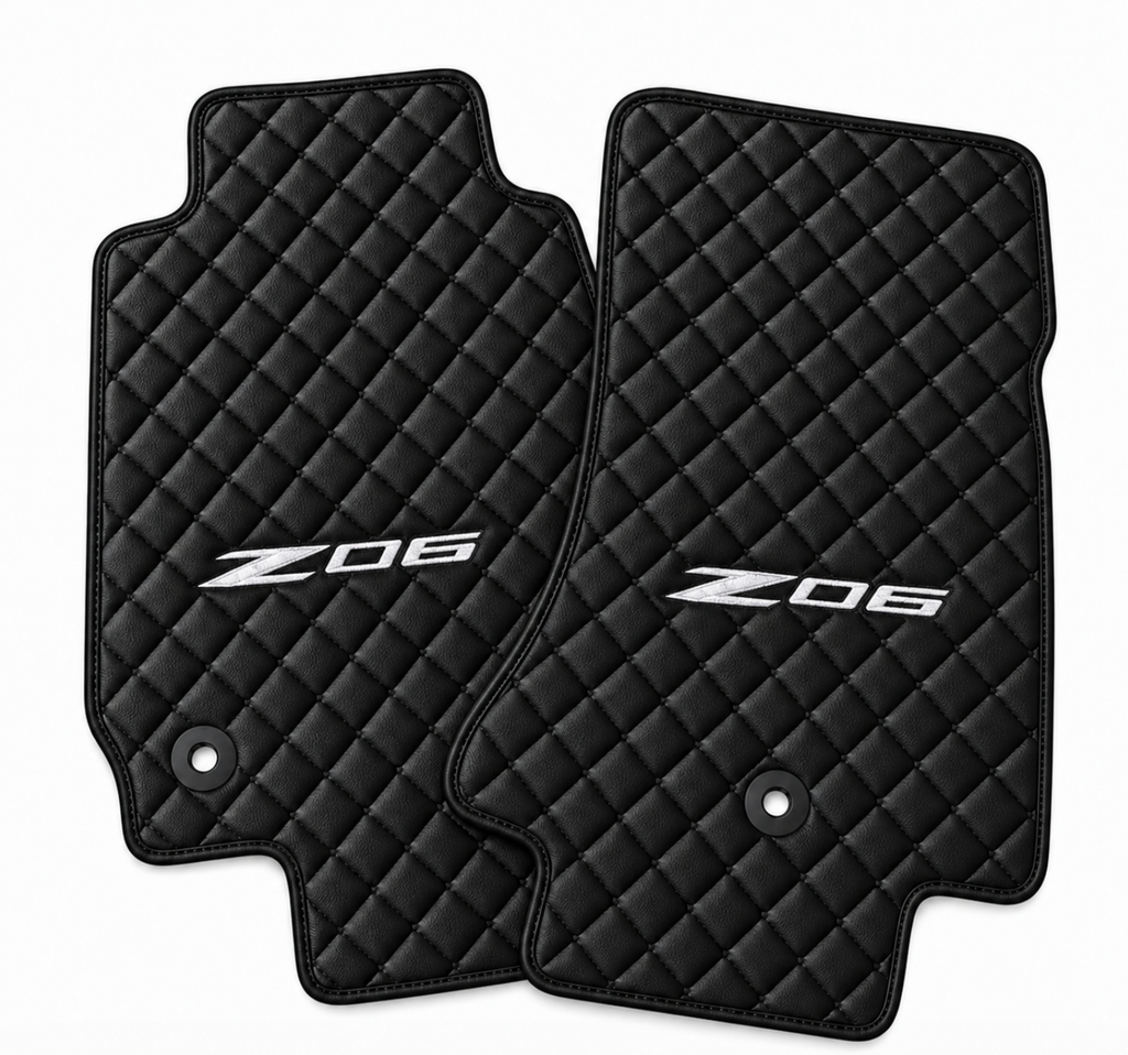 CORVETTE Z06 leather car floor mat, CORVETTE waterproof custom car mat