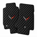 CORVETTE C8 leather car floor mat, CORVETTE waterproof custom car mat