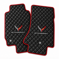 CORVETTE C8 Stingray leather car floor mat, CORVETTE waterproof custom car mat