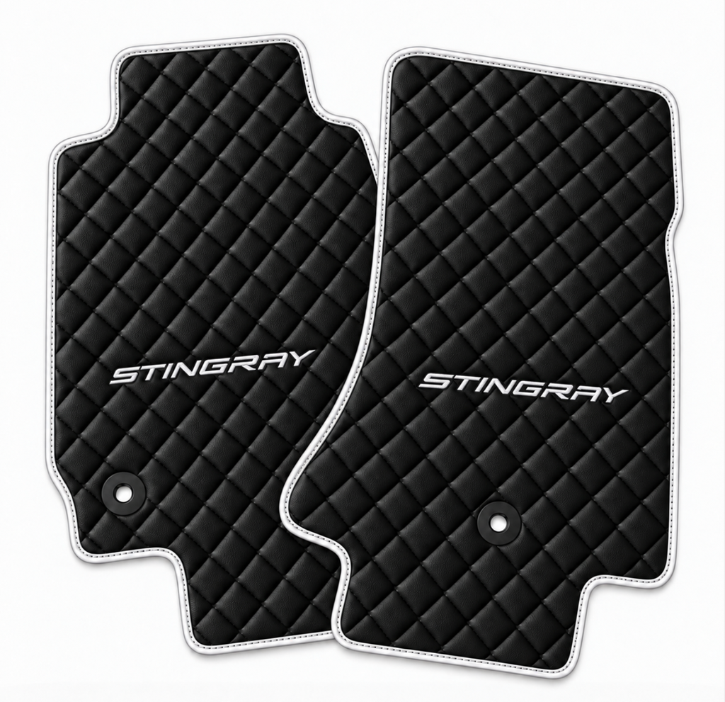 CORVETTE Stingray leather car floor mat, CORVETTE waterproof custom car mat
