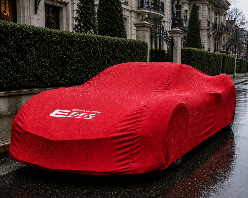 Corvette C8 E RAY Outdoor Car Cover, custom-made Corvette car cover, A++