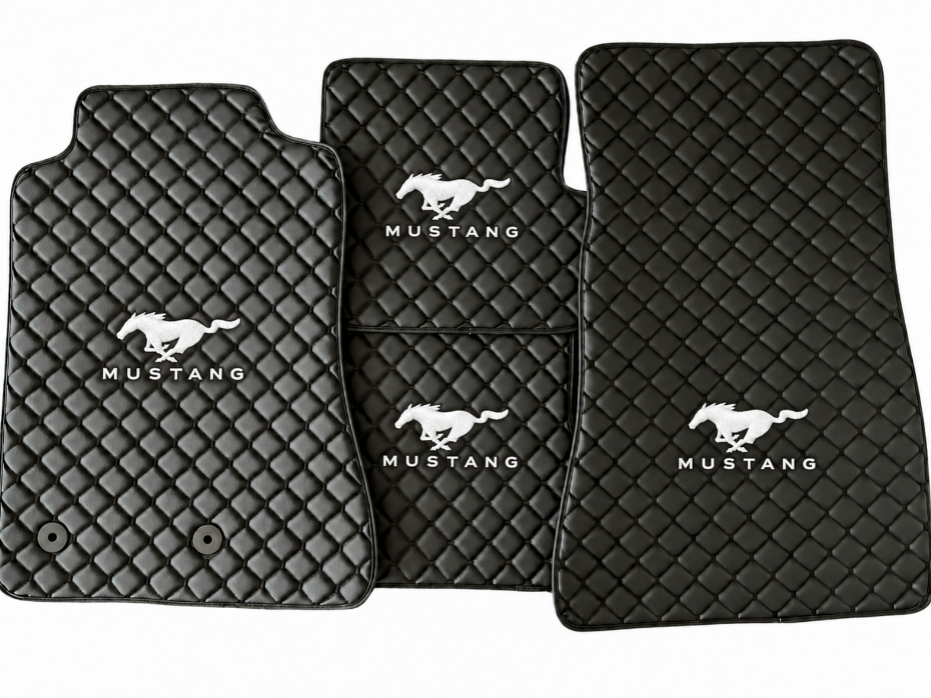 For Ford Mustang Car Floor Mats Custom fit Leather for all Mustang Model Waterproof Carpet Liner