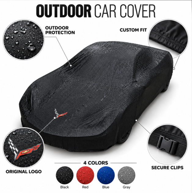 Corvette C8 Outdoor Car Cover, custom-made Corvette car cover, A++