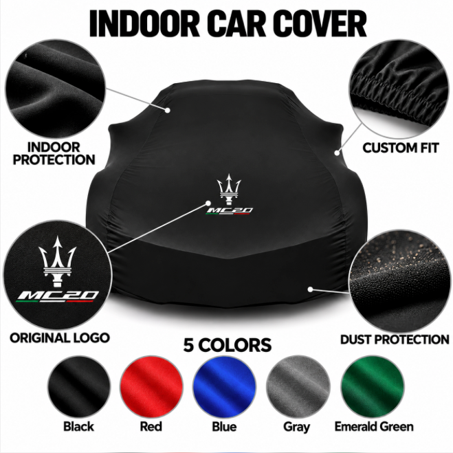 Maserati MC20 Car Cover, Maserati MC20 custom-made indoor car cover