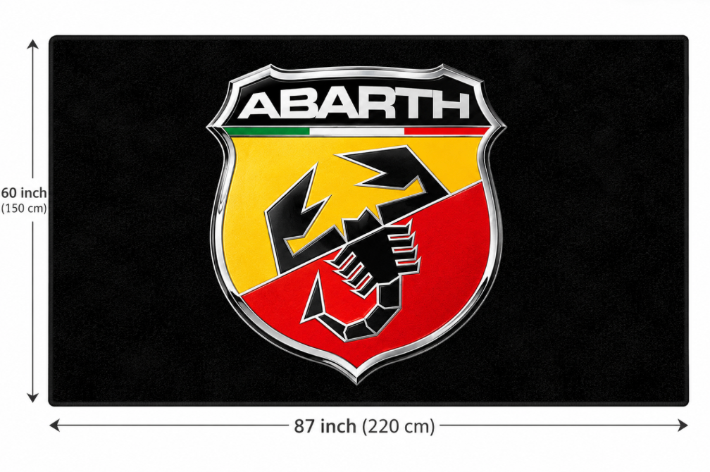 ABARTH Luxury Rug 60×87 INCH Garage Floor Mat