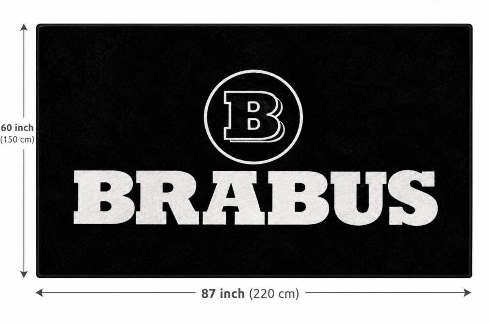 BRABUS Luxury Rug 60×87 INCH Garage Floor Mat