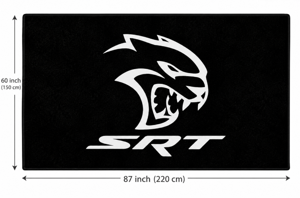 DODGE SRT Luxury Rug 60×87 INCH Garage Floor Mat