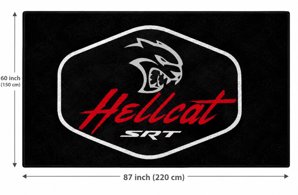 DODGE Hellcat SRT Luxury Rug 60×87 INCH Garage Floor Mat