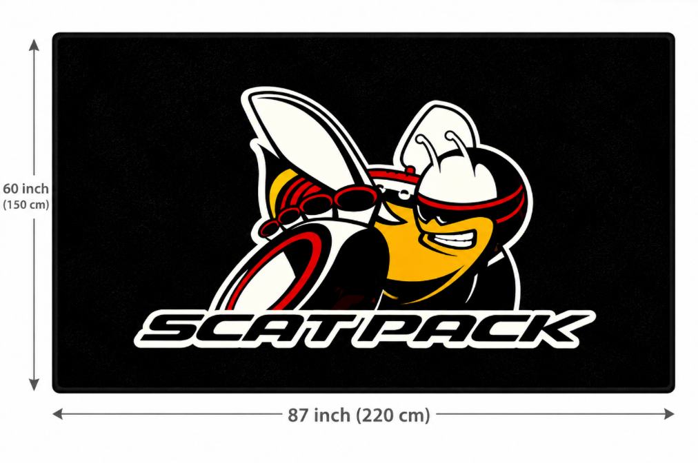 DODGE SCAT PACK Luxury Rug 60×87 INCH Garage Floor Mat