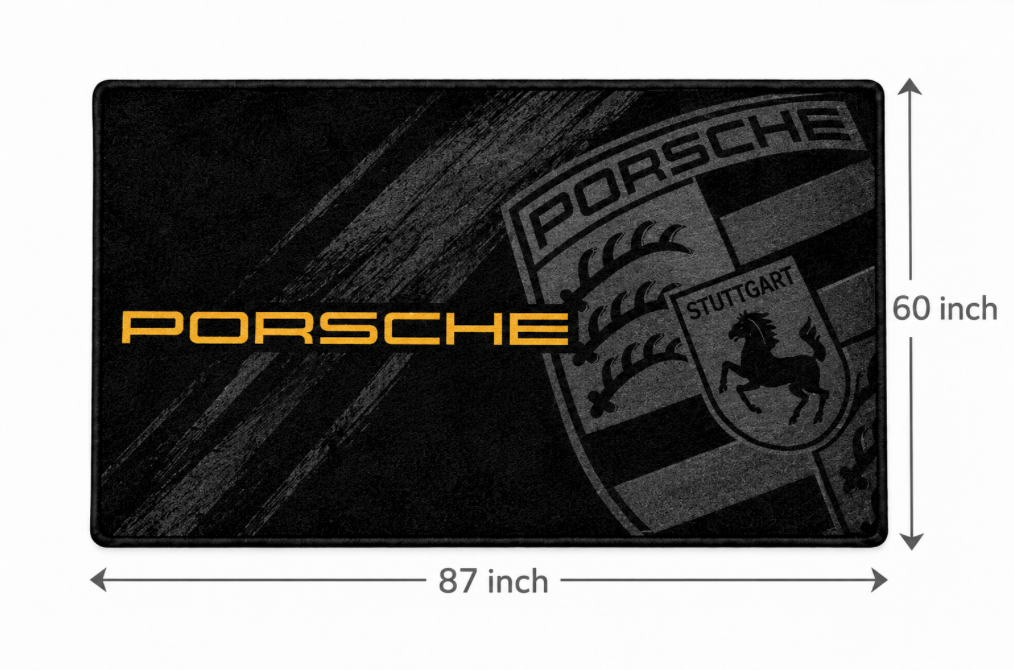 Porsche Luxury Rug 60×87 INCH Garage Floor Mat