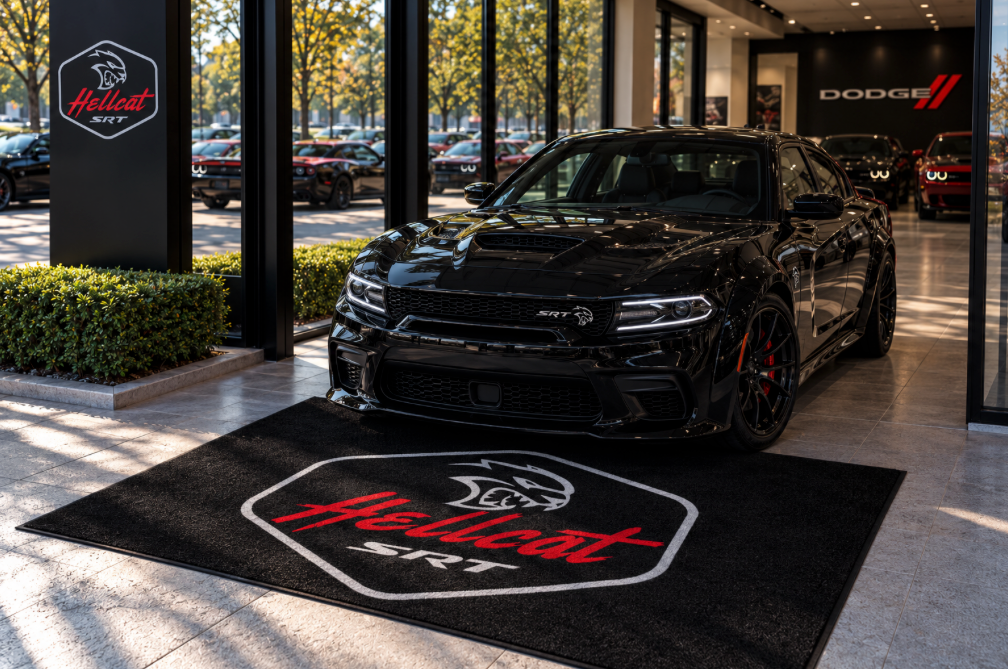 DODGE Hellcat SRT Luxury Rug 60×87 INCH Garage Floor Mat